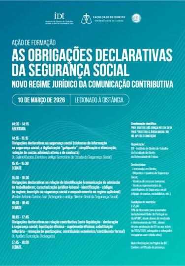 As Obrigações Declarativas da Segurança Social – Novo Regime Jurídico da Comunicação Contributiva