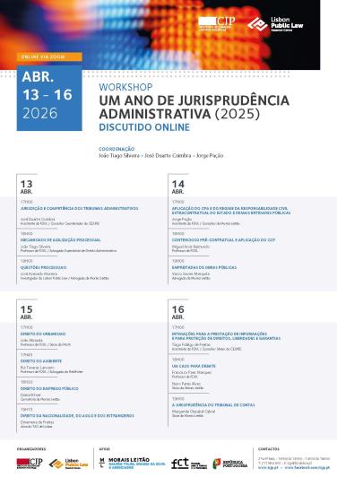 Workshop "Um ano de jurisprudência administrativa (2025) discutido online"