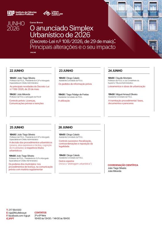 Curso Breve "O Anunciado Simplex Urbanístico de 2026"