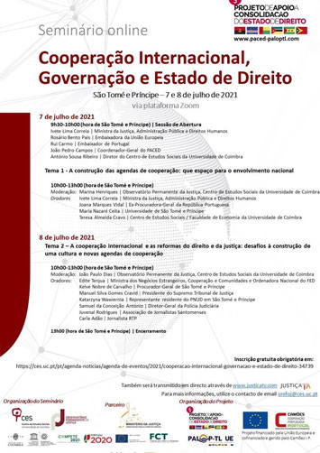 Seminário “Cooperação Internacional, Governação e Estado de direito”