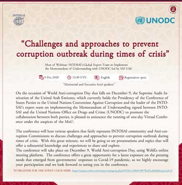 Challenges and approaches to prevent corruption outbreak during times of crises