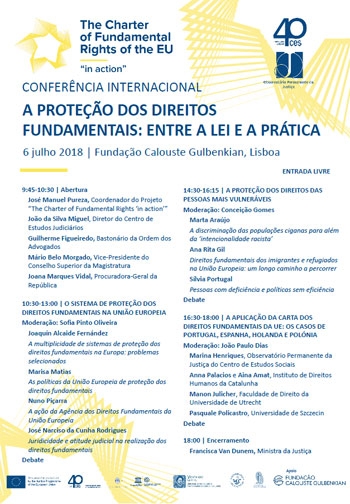 Convite Conf.ª A Proteção dos Direitos Fundamentais | 06 julho | Lisboa FCG