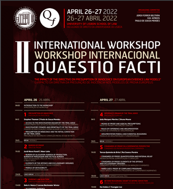 II Workshop Internacional “Quaestio Facti"