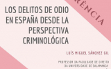 Conferência "Los Delitos de Odio en España desde la Perspectiva Criminológica"